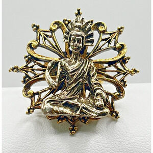 Vintage Signed Art Arthur Pepper Gold & Silver Tone Ring Size 3